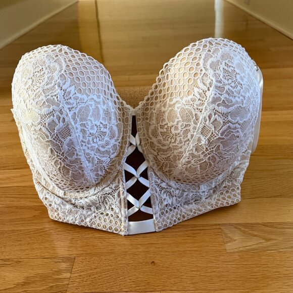 Cacique Multi-way Boost Bra Corset Style White Lace Bra Size 42 DDD - Picture 2 of 12